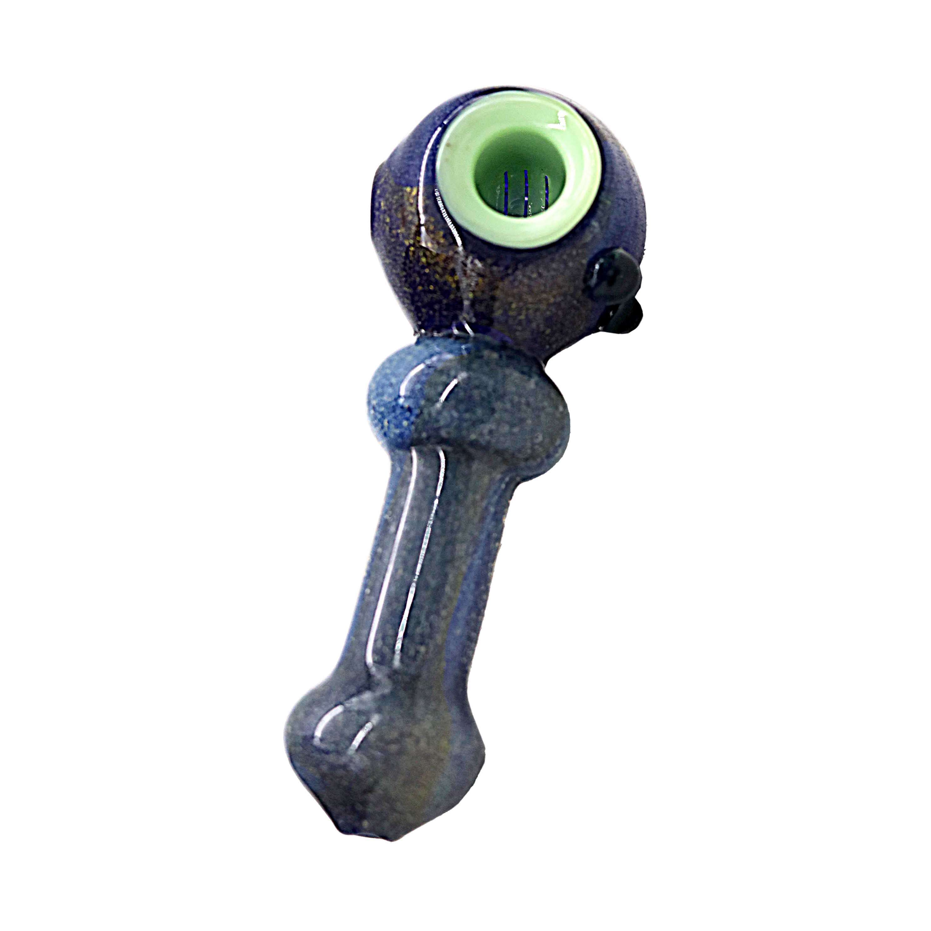 Slyme Color Sandblasted Gold Fumed Handpipe (SB-7004) | 4 inch | Assorted Colors product image